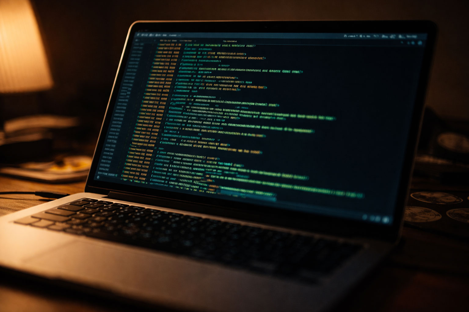 Terminal with code running