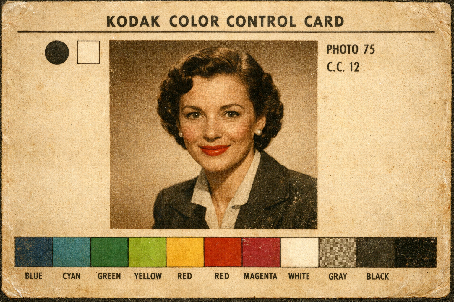 Kodak Color Control Card — the original Shirley Card used to calibrate skin tones